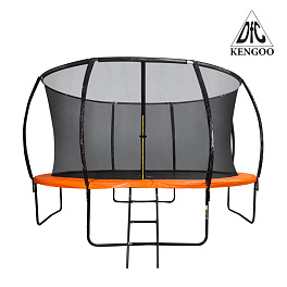 Батут DFC KENGOO 12 футов (366 см) внутр.сетка, лестница, оранж/черн (2 кор)